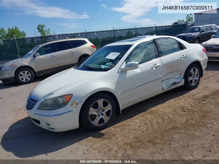 JH4KB16587C000511 2007 Acura Rl 3.5