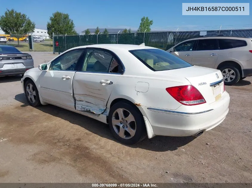 JH4KB16587C000511 2007 Acura Rl 3.5