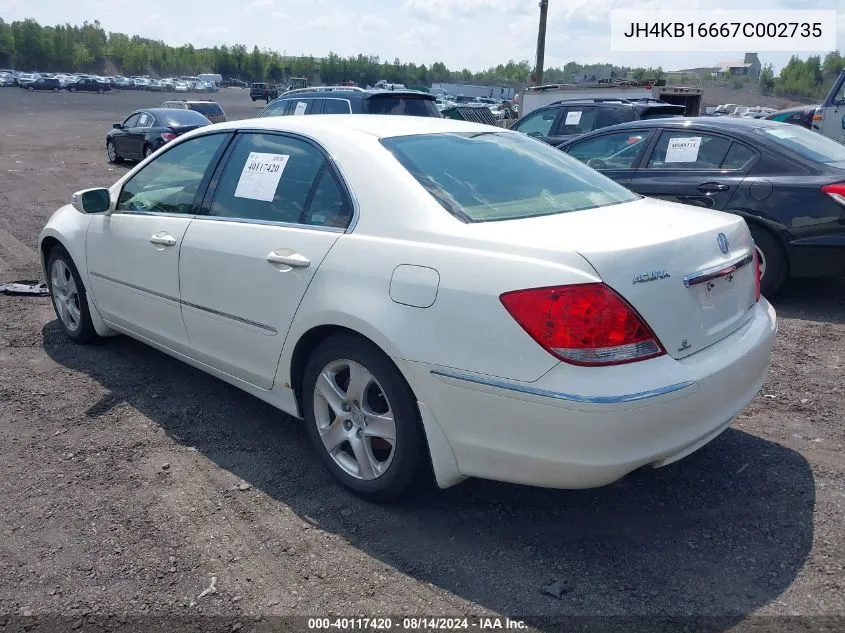 JH4KB16667C002735 2007 Acura Rl 3.5