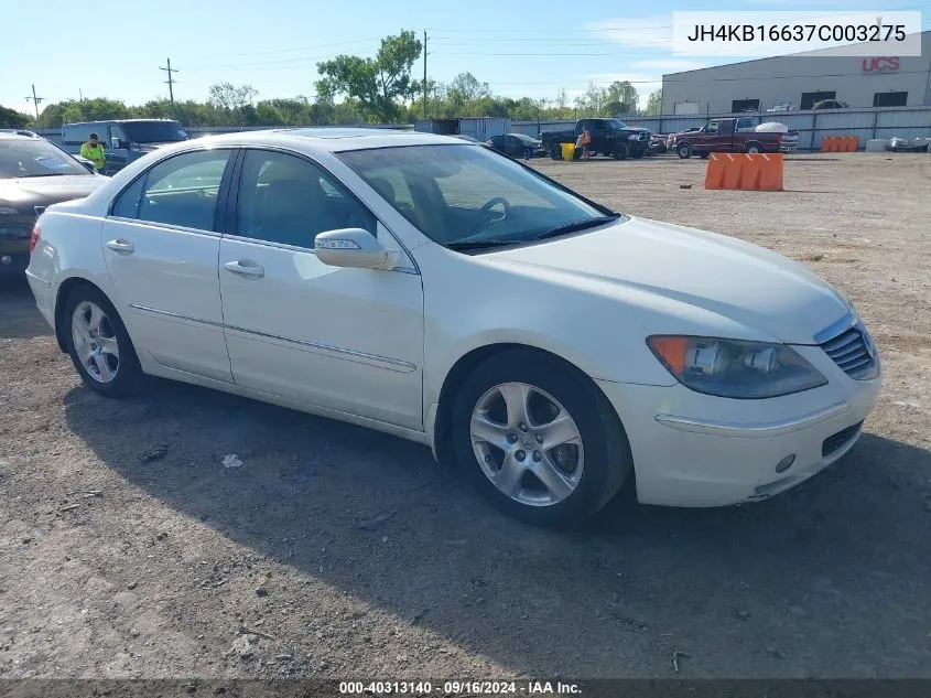 2007 Acura Rl 3.5 VIN: JH4KB16637C003275 Lot: 40313140