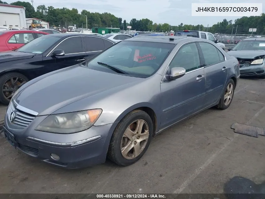 2007 Acura Rl 3.5 VIN: JH4KB16597C003479 Lot: 40338921