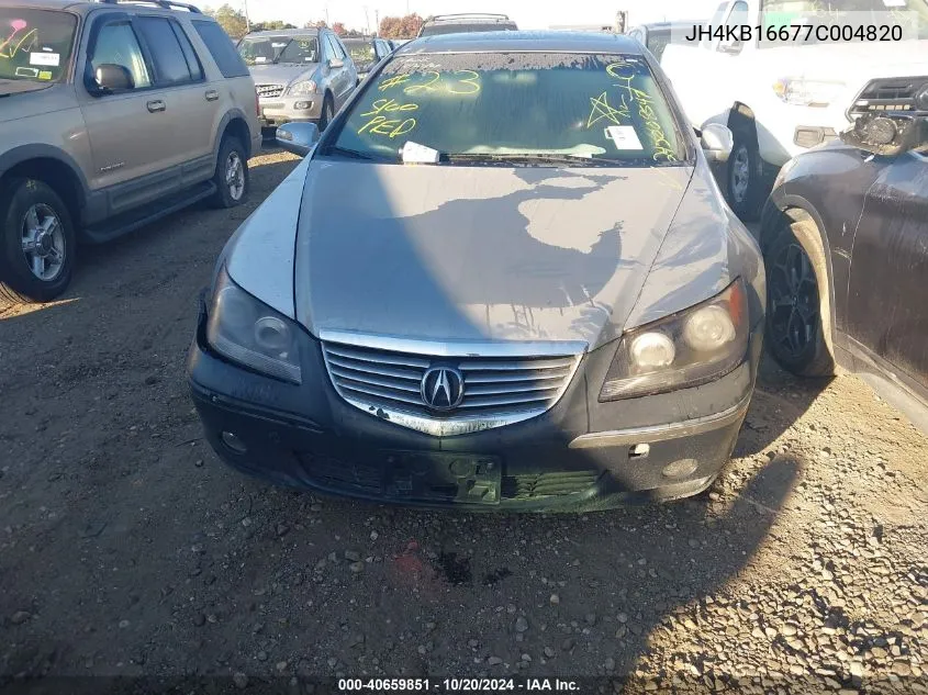 2007 Acura Rl 3.5 VIN: JH4KB16677C004820 Lot: 40659851