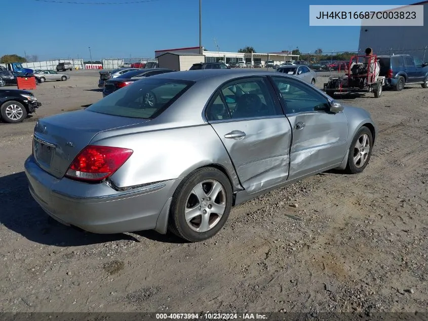 2007 Acura Rl 3.5 VIN: JH4KB16687C003823 Lot: 40673994