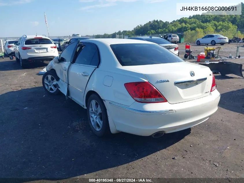 JH4KB16608C000691 2008 Acura Rl 3.5