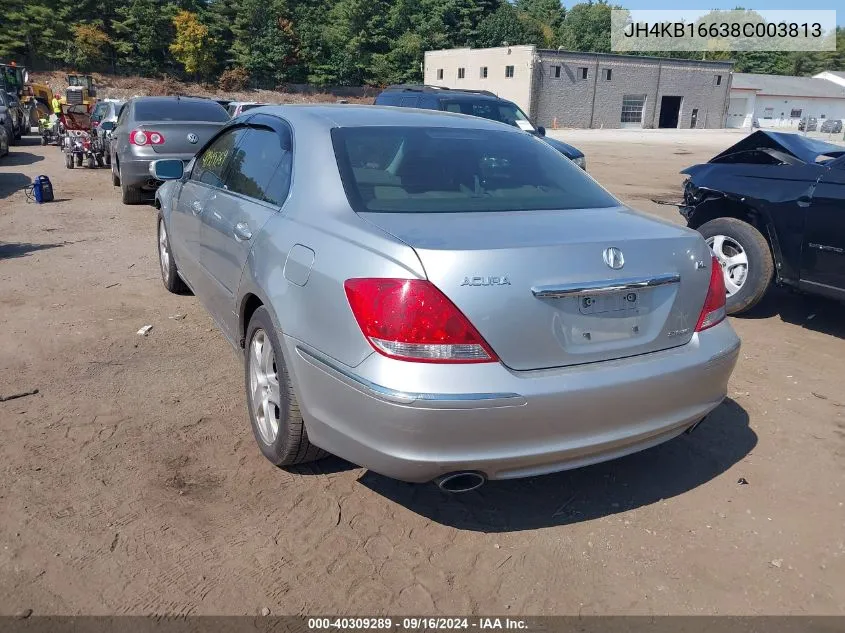 2008 Acura Rl 3.5 VIN: JH4KB16638C003813 Lot: 40309289