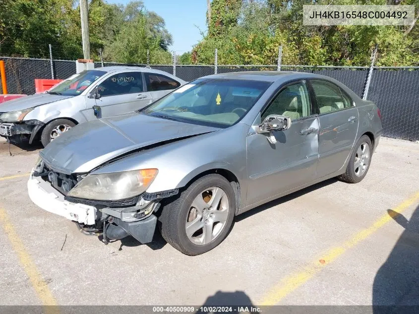 2008 Acura Rl 3.5 VIN: JH4KB16548C004492 Lot: 40500909