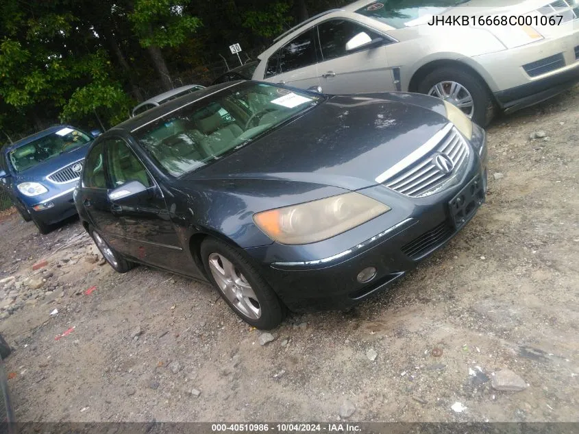 2008 Acura Rl 3.5 VIN: JH4KB16668C001067 Lot: 40510986