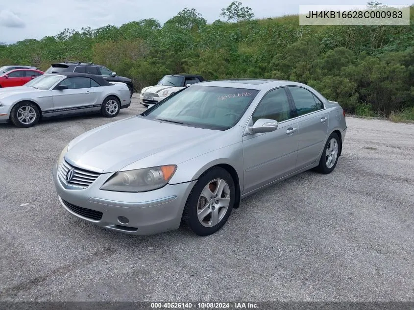 2008 Acura Rl 3.5 VIN: JH4KB16628C000983 Lot: 40526140