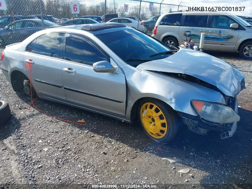 JH4KB16678C001837 2008 Acura Rl 3.5