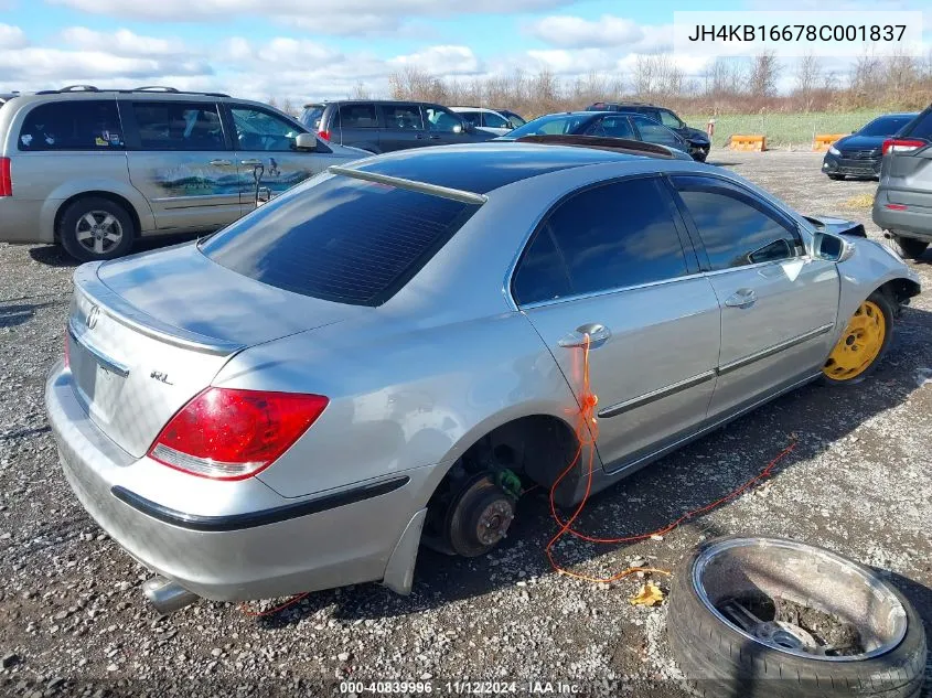 JH4KB16678C001837 2008 Acura Rl 3.5