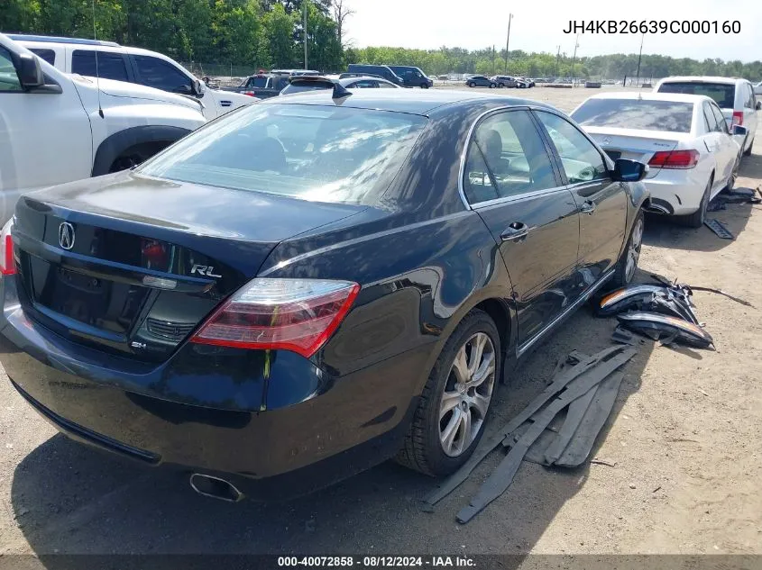 2009 Acura Rl 3.7 VIN: JH4KB26639C000160 Lot: 40072858