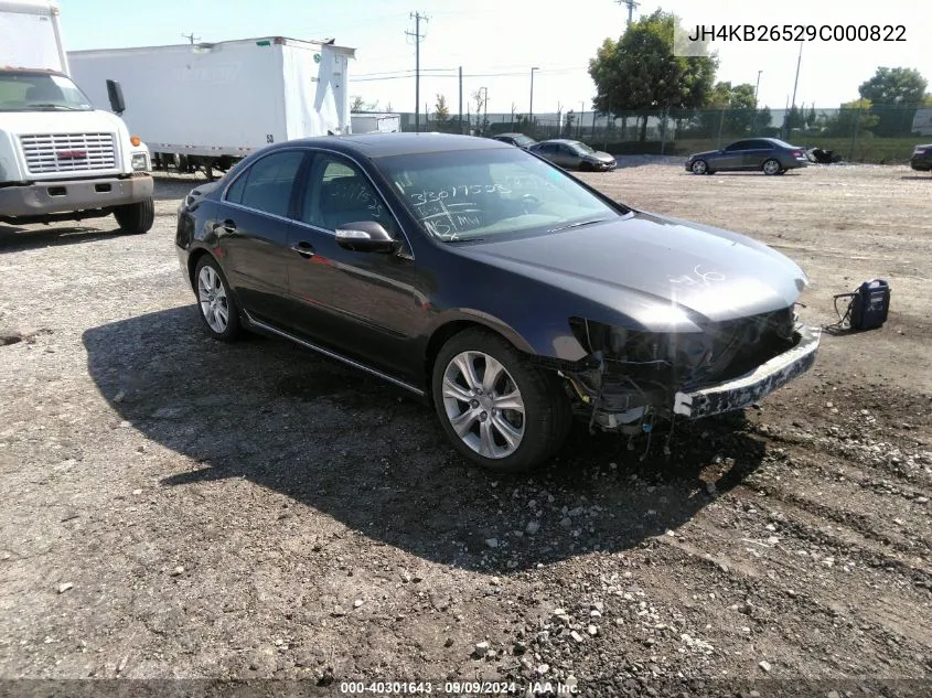 2009 Acura Rl 3.7 VIN: JH4KB26529C000822 Lot: 40301643