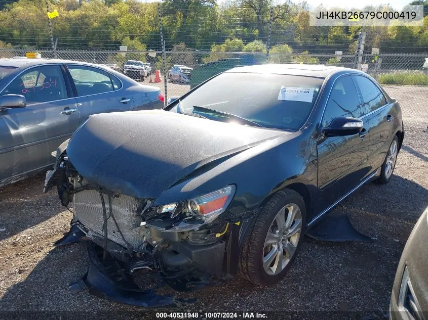 2009 Acura Rl VIN: JH4KB26679C000419 Lot: 40531948