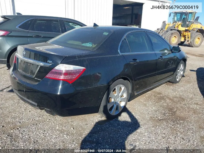 2009 Acura Rl VIN: JH4KB26679C000419 Lot: 40531948