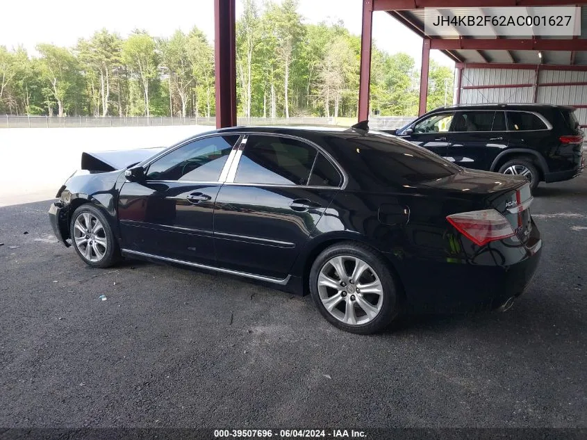 2010 Acura Rl 3.7 VIN: JH4KB2F62AC001627 Lot: 39507696