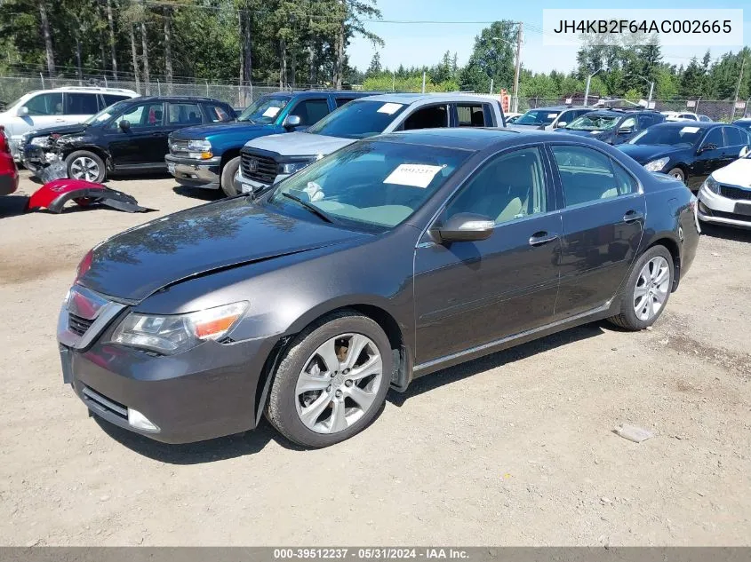 2010 Acura Rl 3.7 VIN: JH4KB2F64AC002665 Lot: 39512237