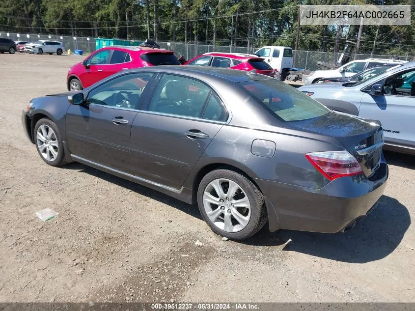 2010 Acura Rl 3.7 VIN: JH4KB2F64AC002665 Lot: 39512237