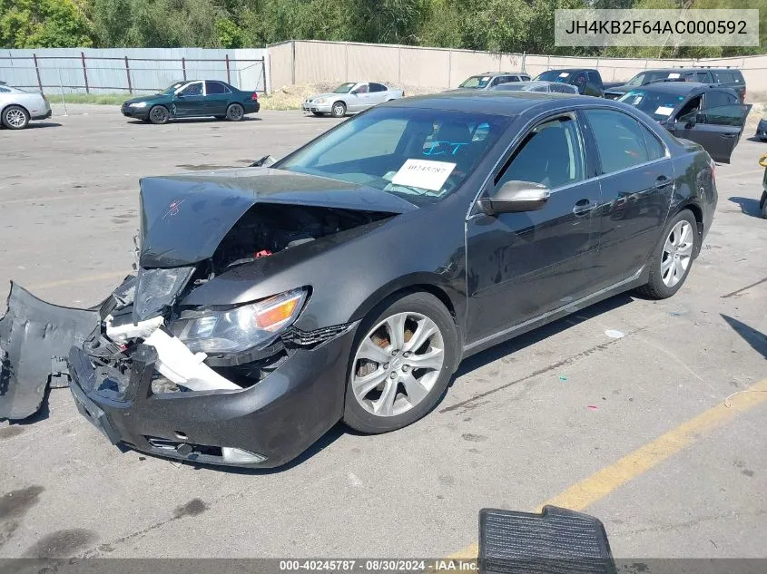 2010 Acura Rl 3.7 VIN: JH4KB2F64AC000592 Lot: 40245787