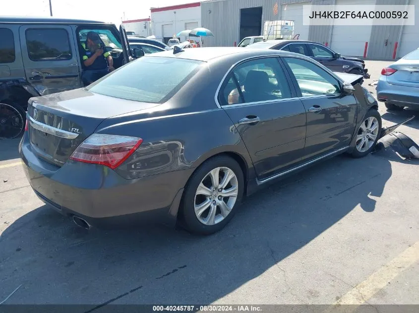 2010 Acura Rl 3.7 VIN: JH4KB2F64AC000592 Lot: 40245787