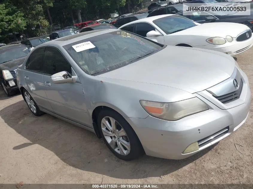 2010 Acura Rl 3.7 VIN: JH4KB2F6XAC000533 Lot: 40371520