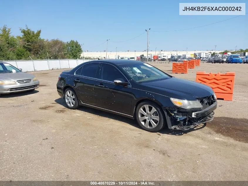 2010 Acura Rl 3.7 VIN: JH4KB2F6XAC000242 Lot: 40570229