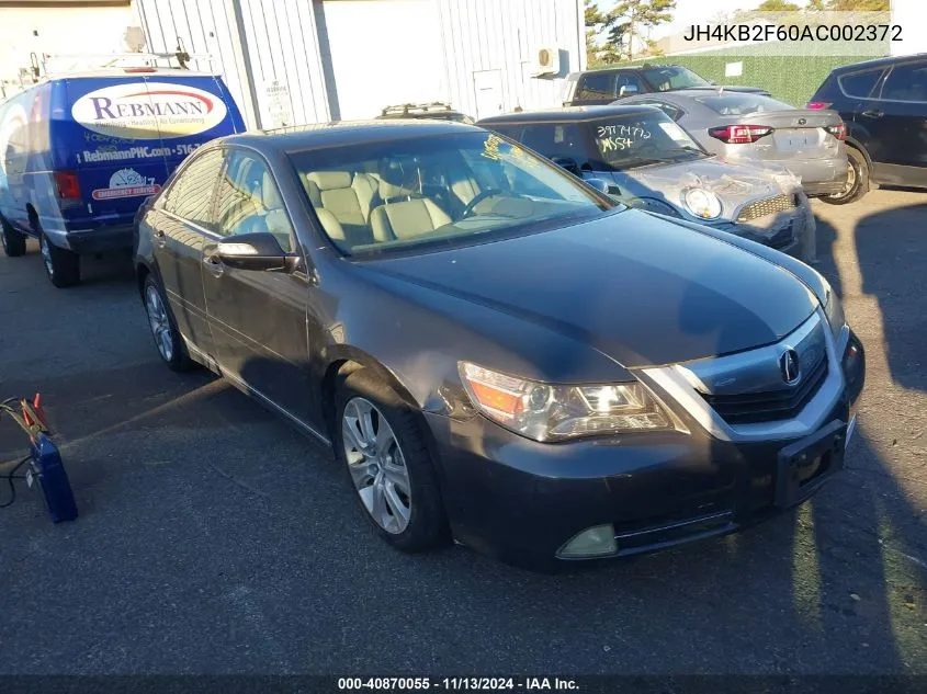 2010 Acura Rl 3.7 VIN: JH4KB2F60AC002372 Lot: 40870055