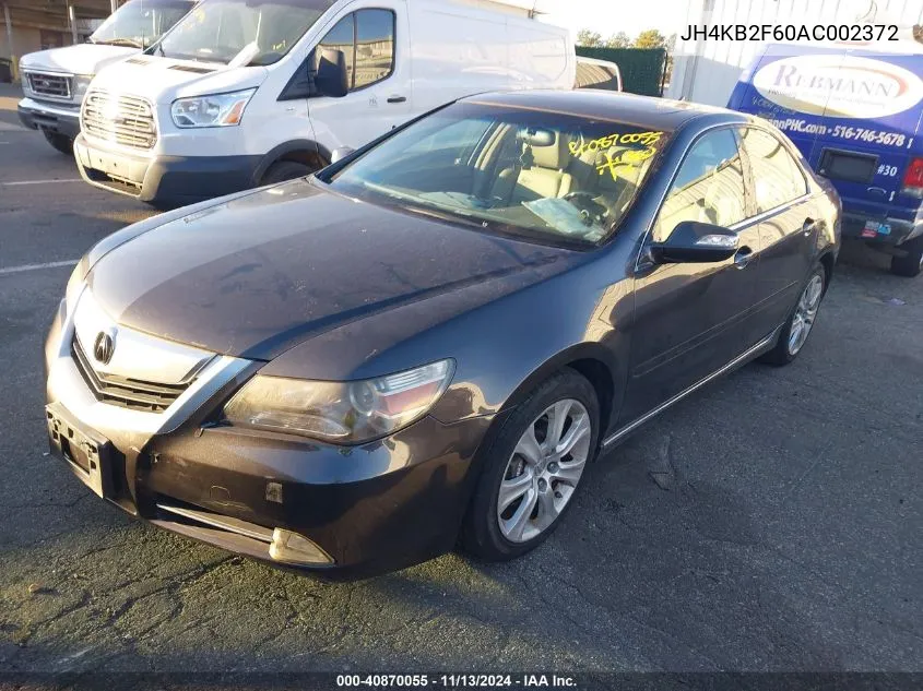 2010 Acura Rl 3.7 VIN: JH4KB2F60AC002372 Lot: 40870055