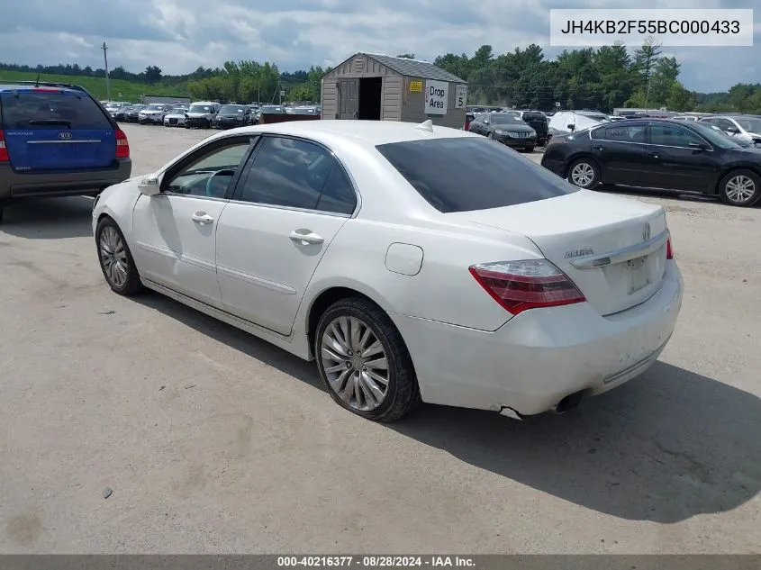 2011 Acura Rl 3.7 VIN: JH4KB2F55BC000433 Lot: 40216377