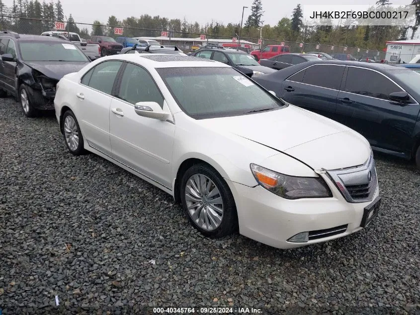 2011 Acura Rl 3.7 VIN: JH4KB2F69BC000217 Lot: 40345764