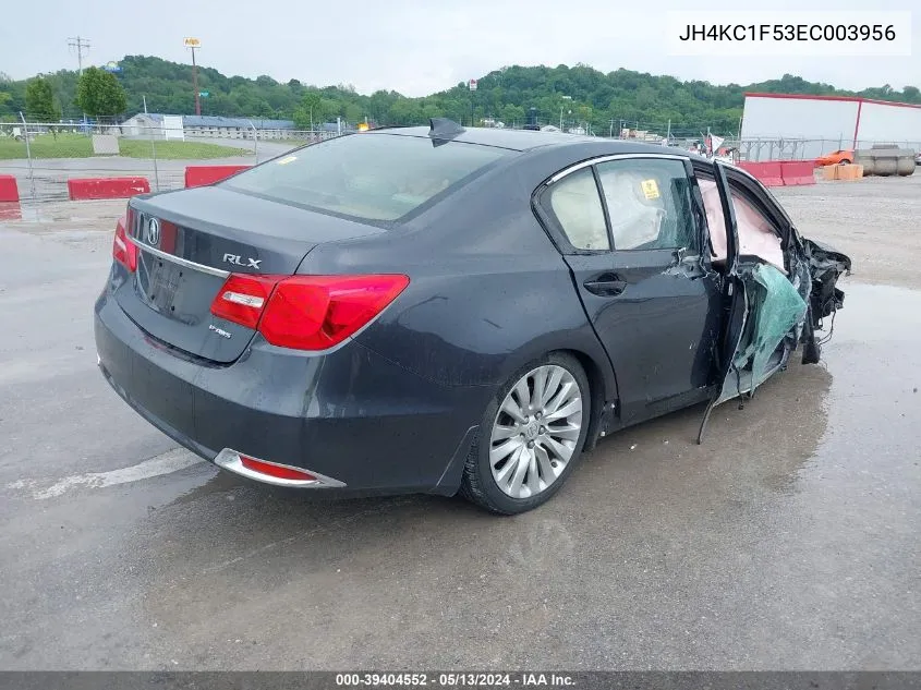 2014 Acura Rlx VIN: JH4KC1F53EC003956 Lot: 39404552