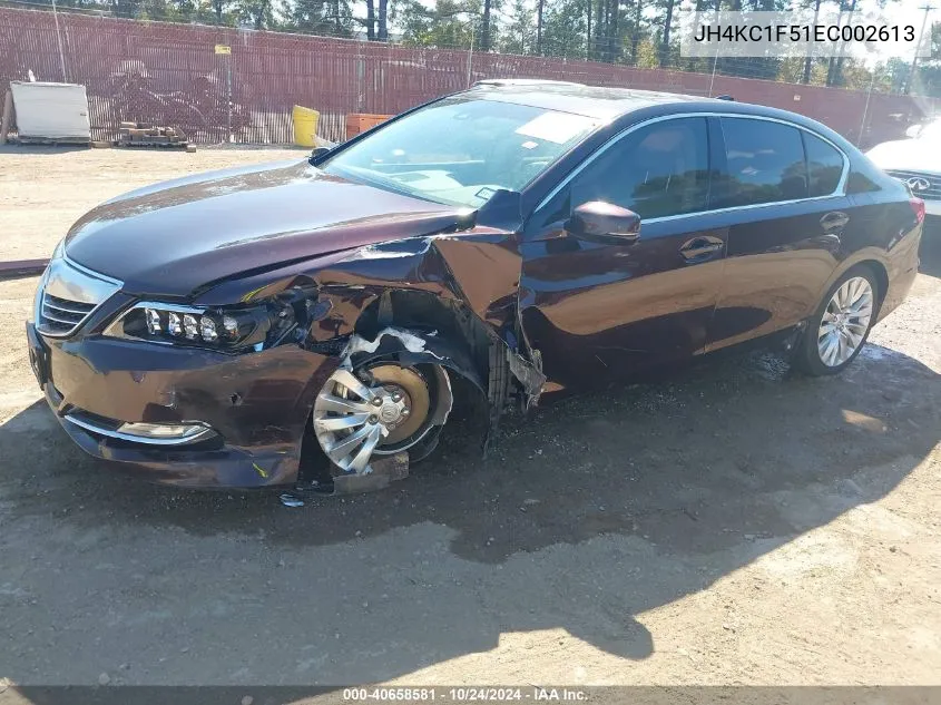 2014 Acura Rlx VIN: JH4KC1F51EC002613 Lot: 40658581