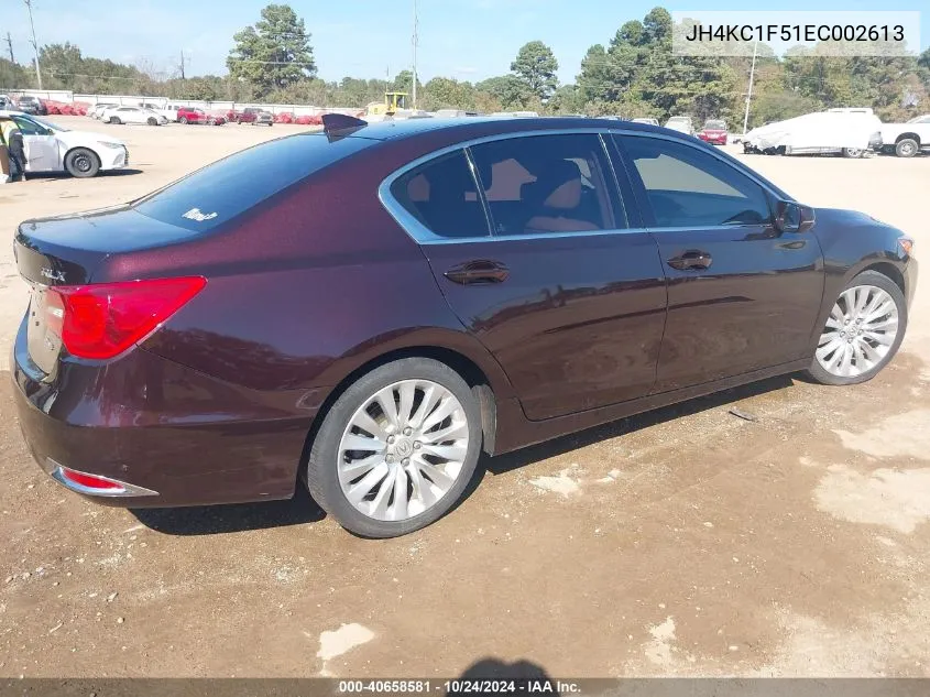 2014 Acura Rlx VIN: JH4KC1F51EC002613 Lot: 40658581