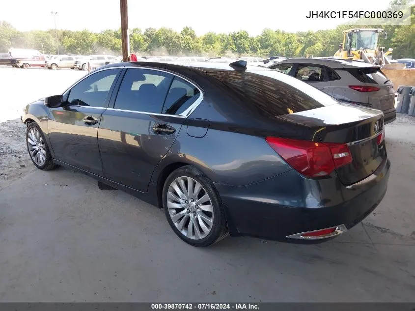 2015 Acura Rlx VIN: JH4KC1F54FC000369 Lot: 39870742