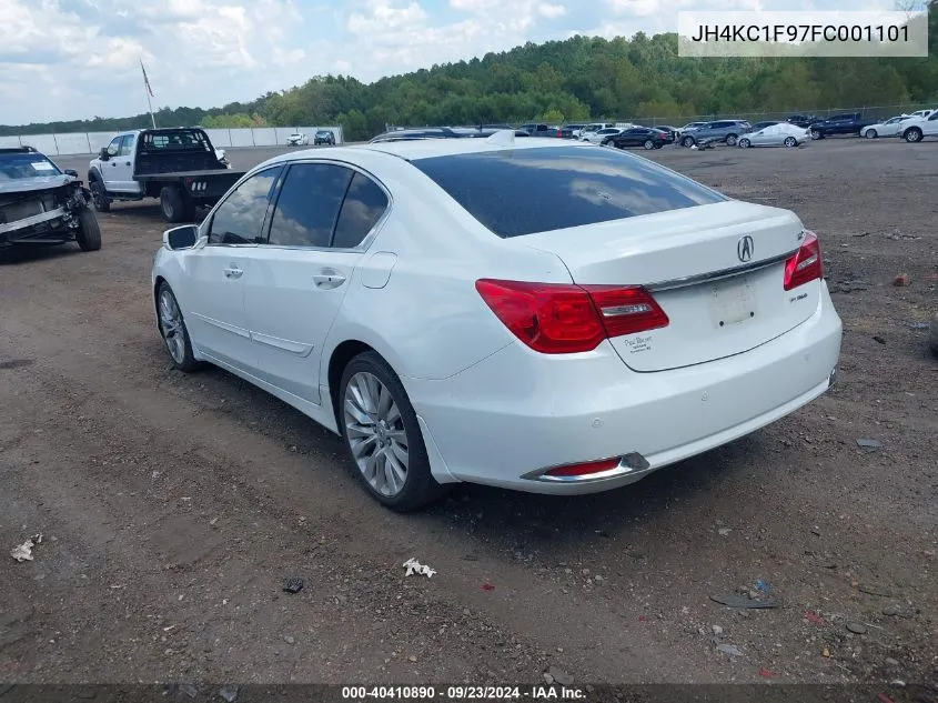 2015 Acura Rlx VIN: JH4KC1F97FC001101 Lot: 40410890