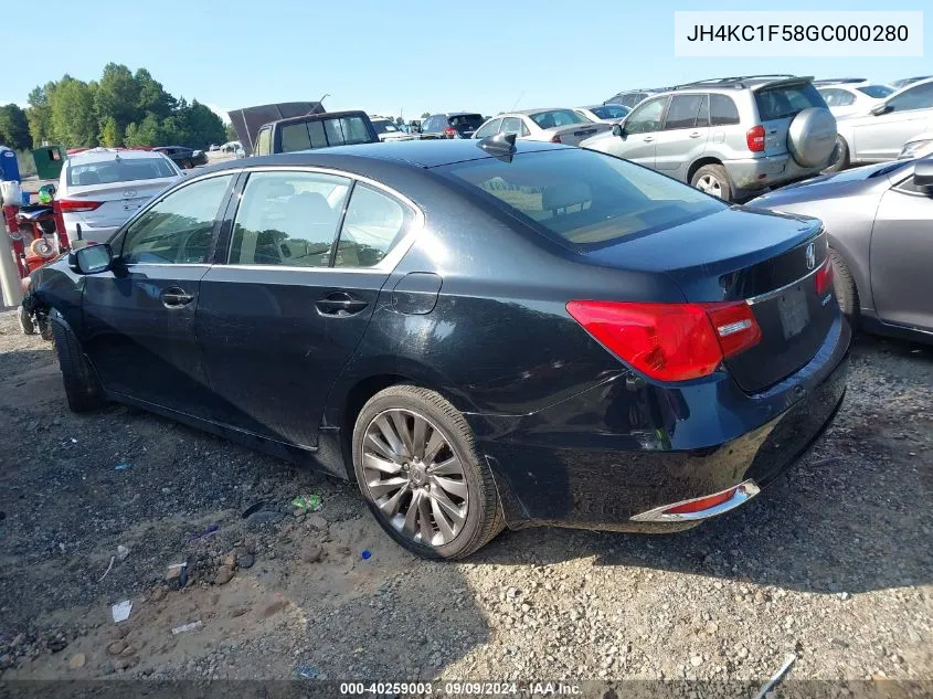 2016 Acura Rlx Tech Pkg VIN: JH4KC1F58GC000280 Lot: 40259003