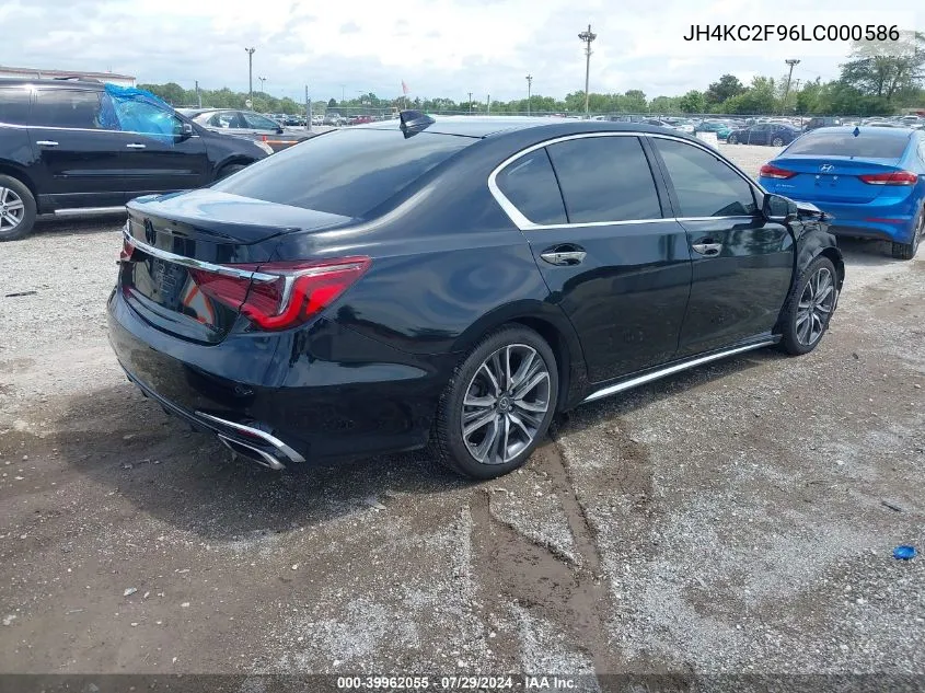 2020 Acura Rlx Sport Hybrid Advance Package VIN: JH4KC2F96LC000586 Lot: 39962055