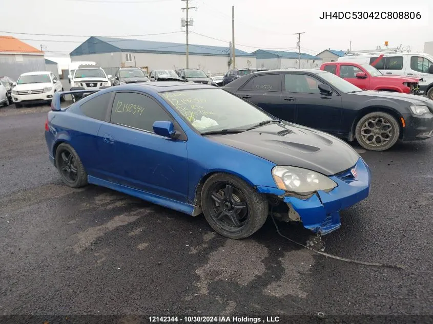 2002 Acura Rsx VIN: JH4DC53042C808806 Lot: 12142344