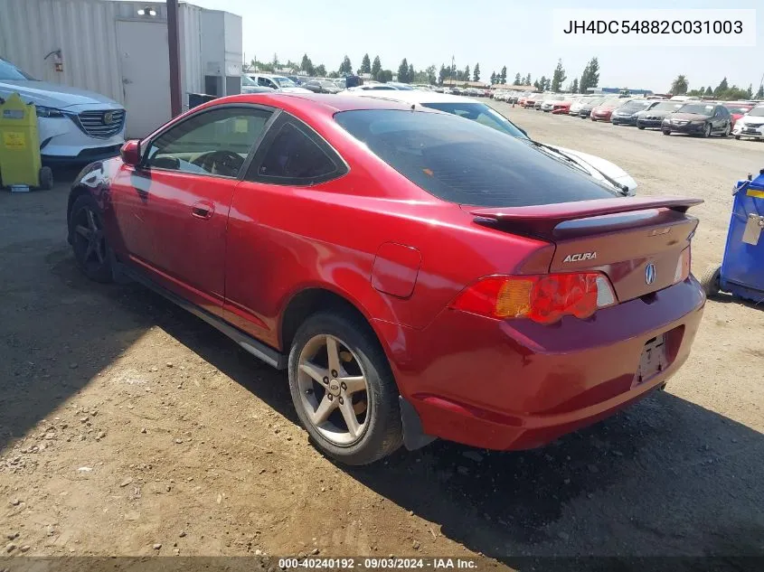 JH4DC54882C031003 2002 Acura Rsx