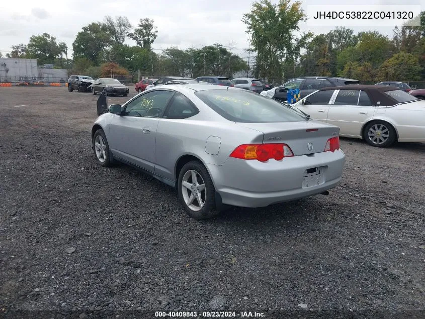 2002 Acura Rsx VIN: JH4DC53822C041320 Lot: 40409843