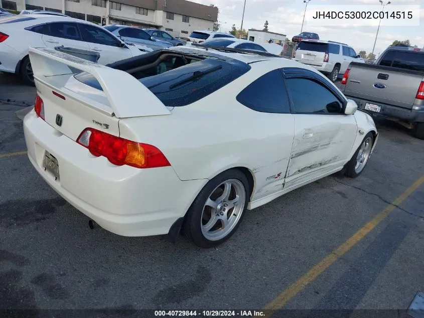 2002 Acura Rsx Type S VIN: JH4DC53002C014515 Lot: 40729844