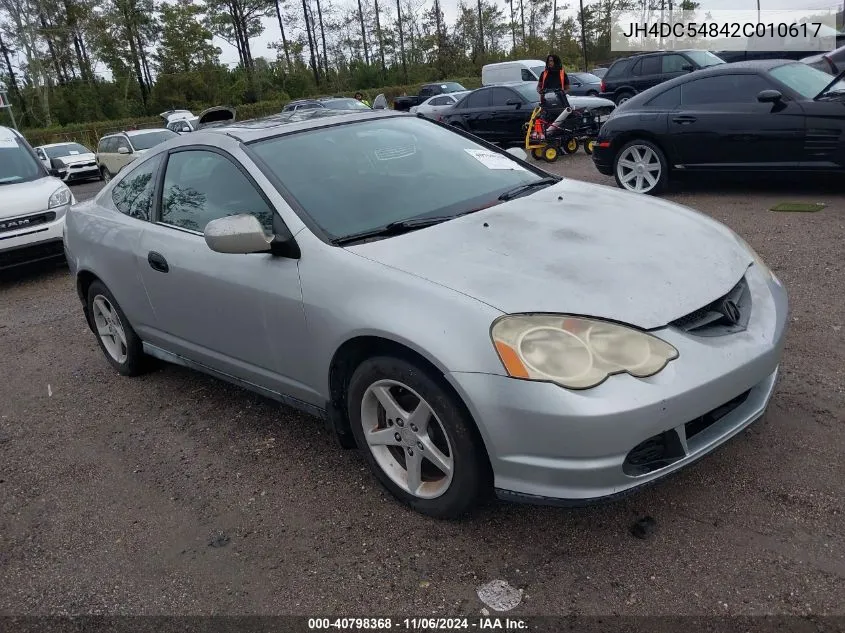 2002 Acura Rsx VIN: JH4DC54842C010617 Lot: 40798368