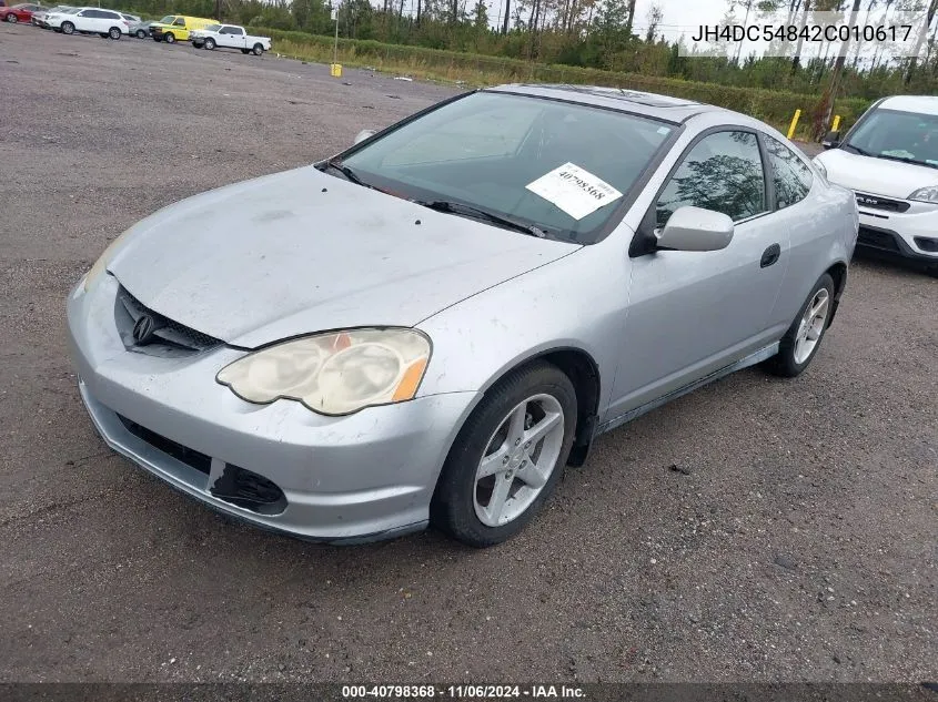 2002 Acura Rsx VIN: JH4DC54842C010617 Lot: 40798368