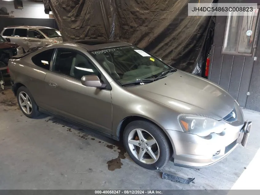 2003 Acura Rsx VIN: JH4DC54863C008823 Lot: 40058247