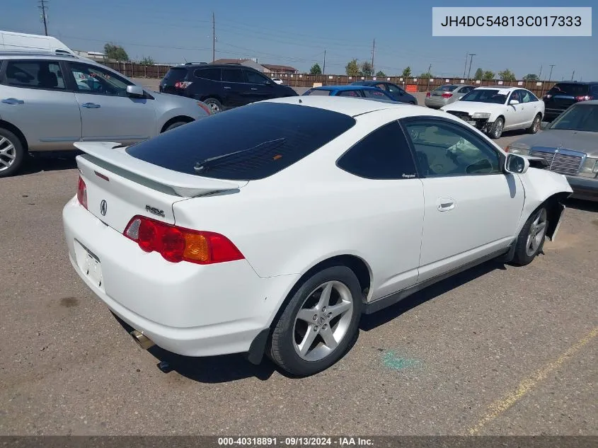 JH4DC54813C017333 2003 Acura Rsx