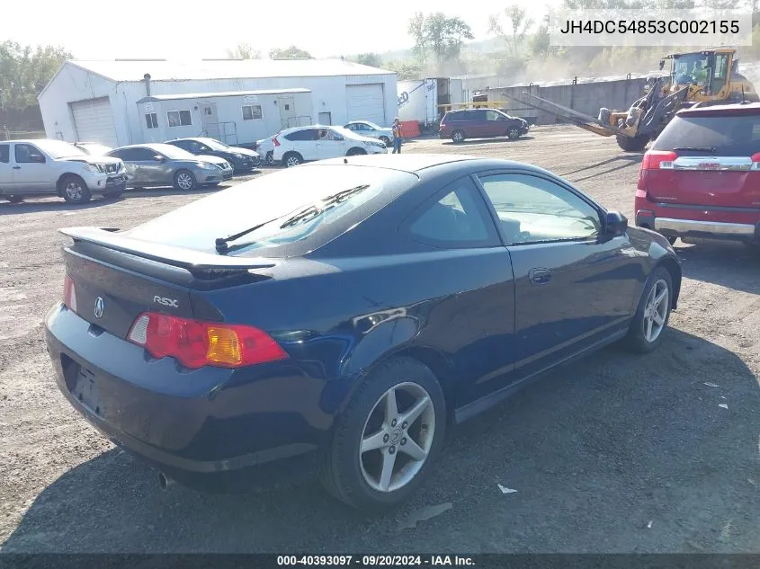 JH4DC54853C002155 2003 Acura Rsx