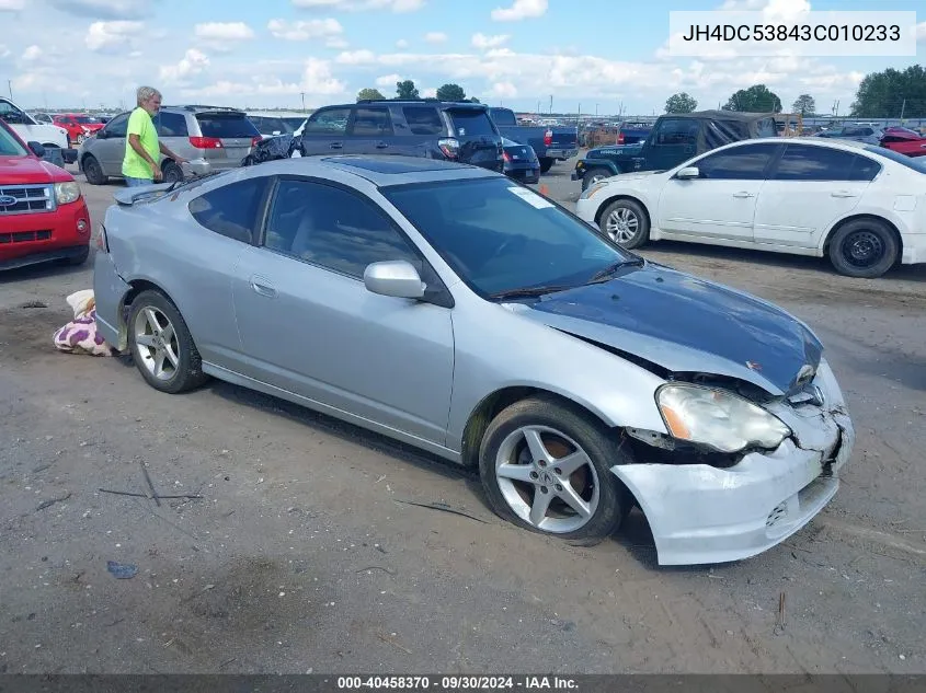 2003 Acura Rsx VIN: JH4DC53843C010233 Lot: 40458370