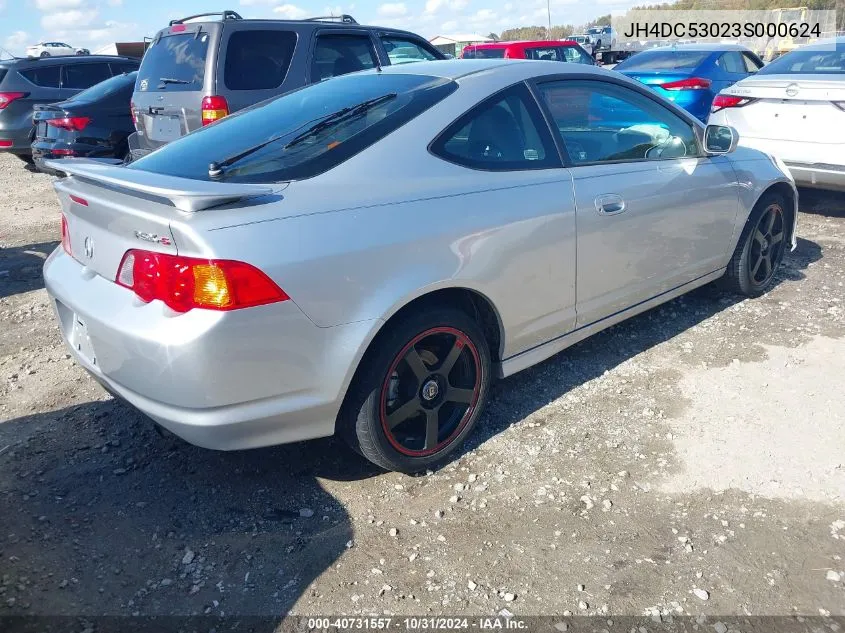 2003 Acura Rsx Type S VIN: JH4DC53023S000624 Lot: 40731557