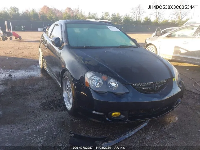 2003 Acura Rsx VIN: JH4DC538X3C005344 Lot: 40782257