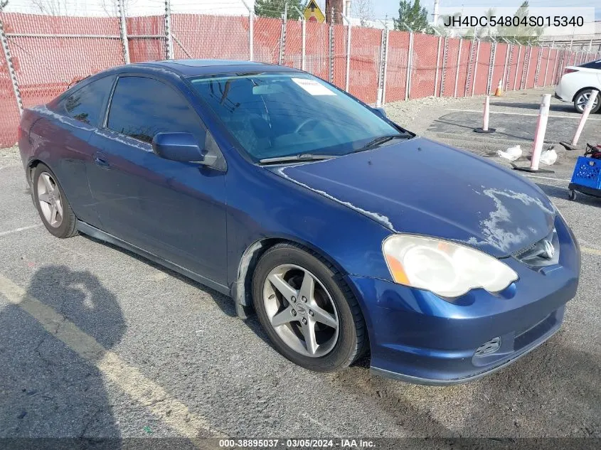 2004 Acura Rsx VIN: JH4DC54804S015340 Lot: 38895037