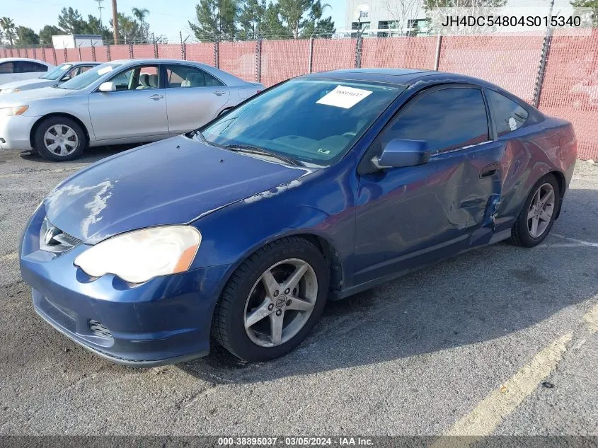 2004 Acura Rsx VIN: JH4DC54804S015340 Lot: 38895037